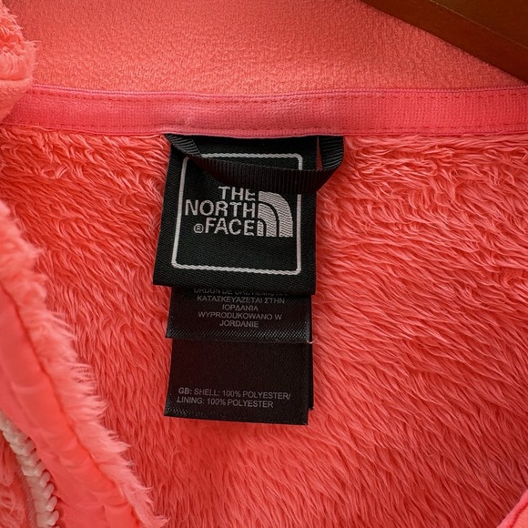 North Face Jacket Womens XL Pink Fleece Furry Full Zip Long Sleeve - Picture 3 of 5